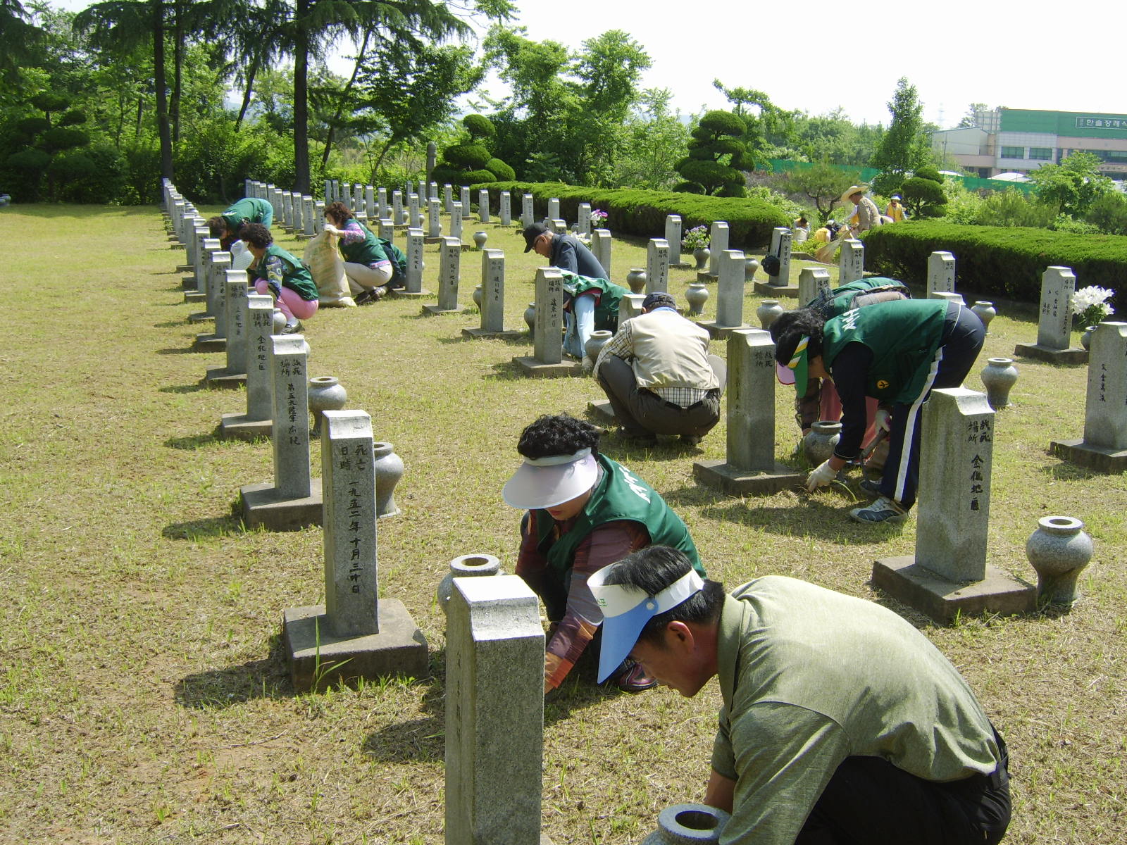 남중동 6개단체 합동 팔봉군경묘지 청소1